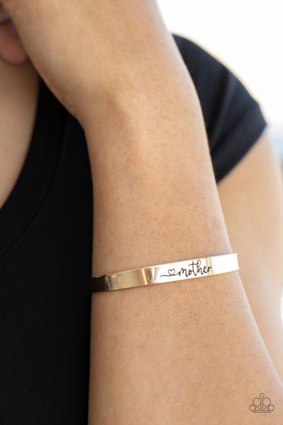 Sweetly Named - Gold Cuff Bracelet 