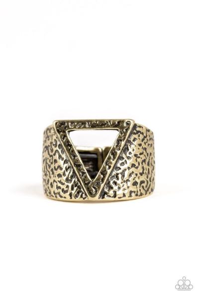 Triathlon Brass Mens Ring