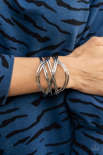 ​Hautely Hammered - Silver Cuff Bracelet 