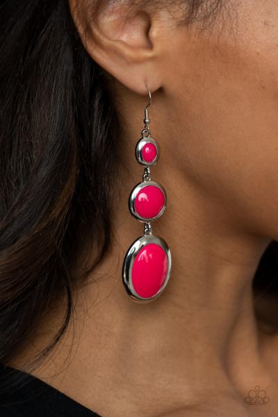​Retro Reality - Pink Earring 