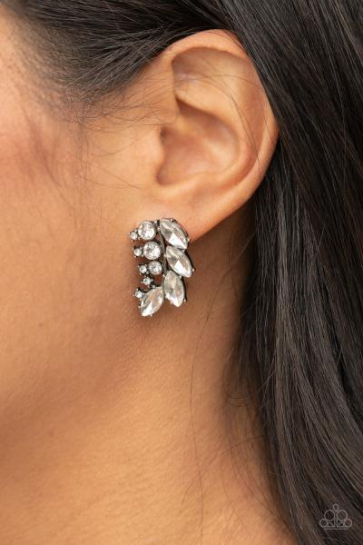 ​Flawless Fronds - White Post Earring 