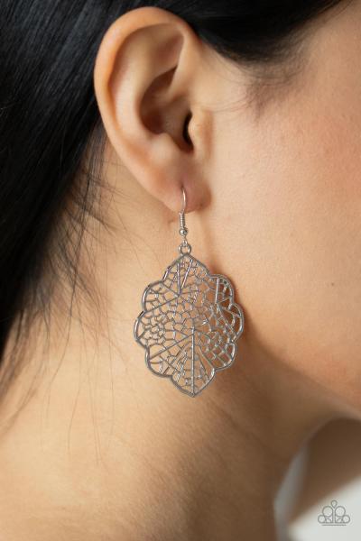 ​Meadow Mosaic - Silver Earring 