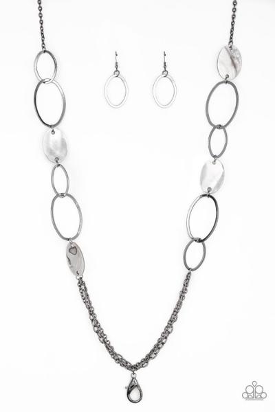 Kaleidoscope Coasts Black Lanyard