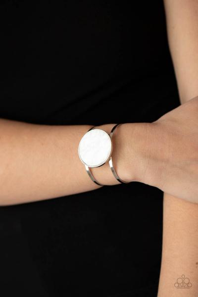 ​Colorful Cosmos - White Cuff Bracelet 