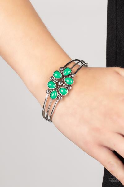 ​Taj Mahal Meadow - Green Cuff Bracelet 