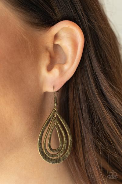 ​Plains Pathfinder - Brass Earring 