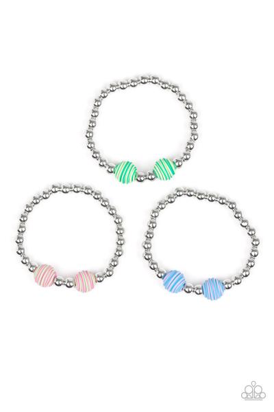 Kids Striped Bead Bracelet 