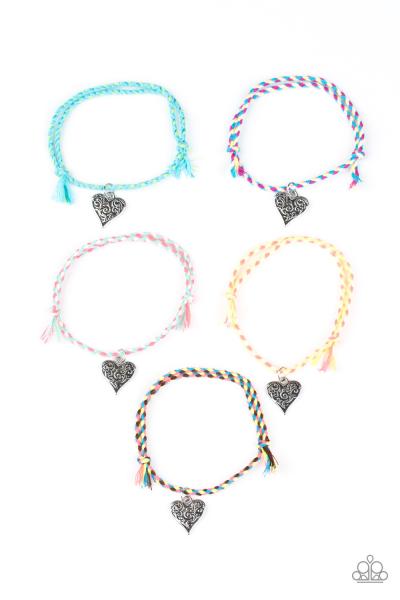 Kids Filigree Heart Pull-cord Bracelet 