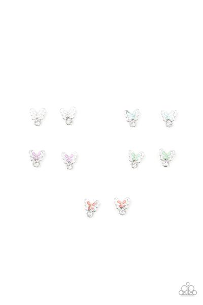 Kids Butterfly Rhinestone Post Earring
