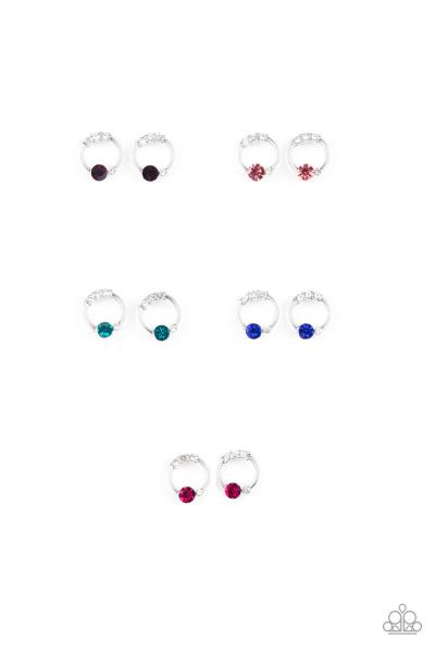 Kids Circle and Rhinestone Post Earring