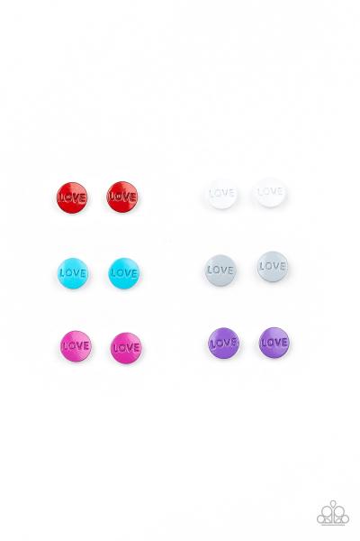 Kids Round “Love” Post Earring