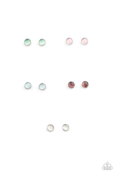 Kids Moonstone Circle Post Earring