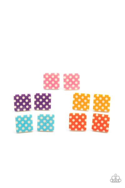 Kids Polka-dot Square Post Earring