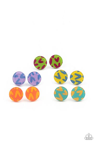 Kids Acrylic Circle Post Earrings