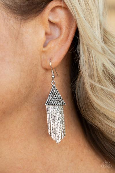 ​Pyramid SHEEN - Silver Earring 