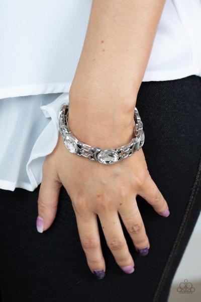 Devoted to Drama - White Bracelet 