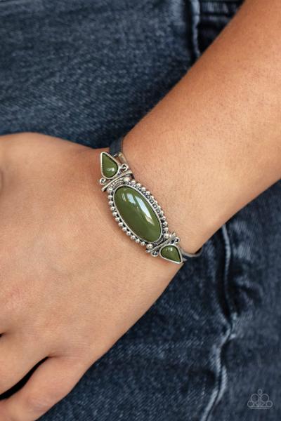 Tribal Trinket - Green Cuff Bracelet