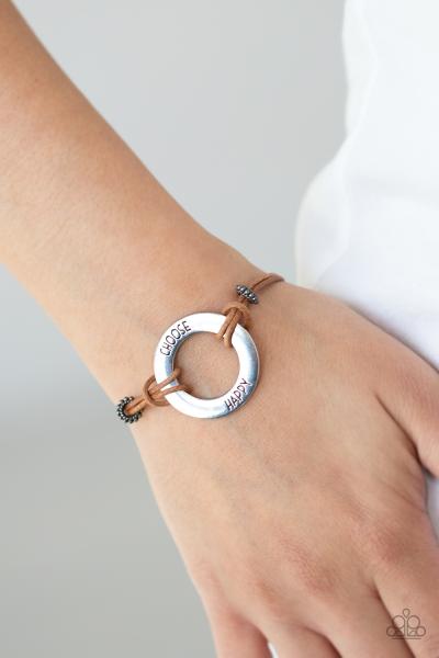 ​Choose Happy - Brown Urban Bracelet 
