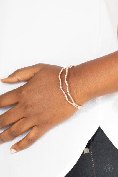 Delicate Dazzle - Gold Cuff Bracelet 