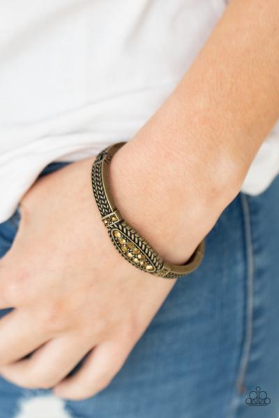 ​Locked in Luster - Brass Bracelet 