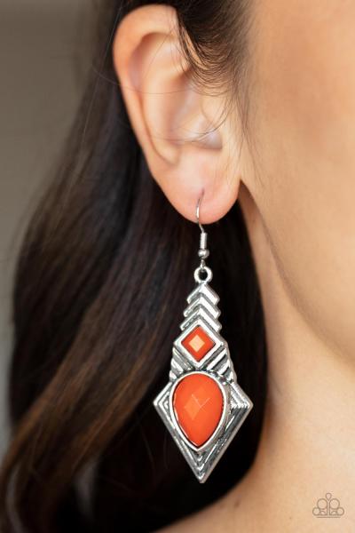 ​Stylishly Sonoran - Orange Earring