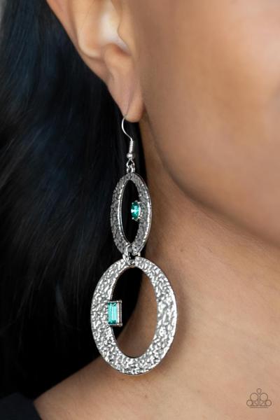 OVAL and OVAL Again - Green Earring 