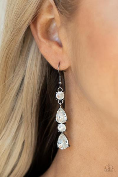 ​Raise Your Glass to Glamorous - Black Earring