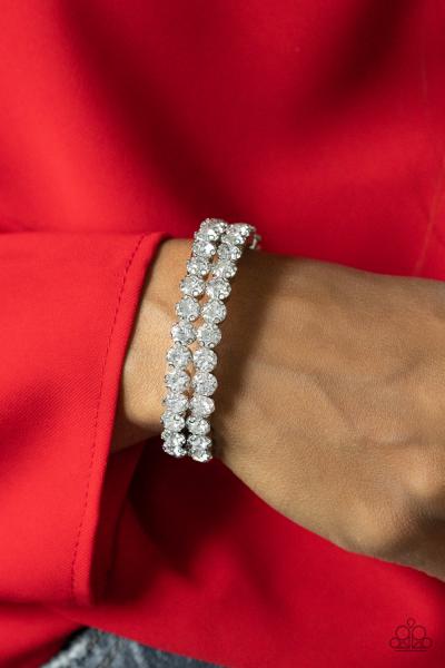 Megawatt Majesty White Cuff Bracelet