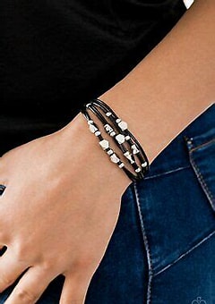 Cut The Cord Black Bracelet