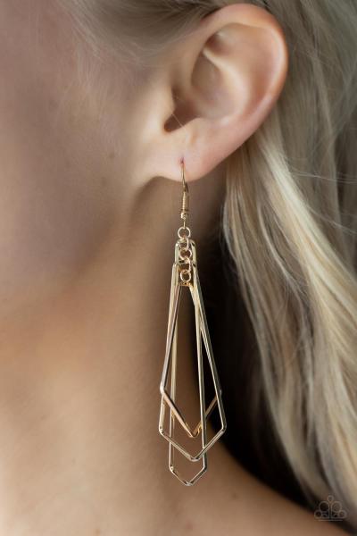 ​Shape Shifting Shimmer - Gold Earring