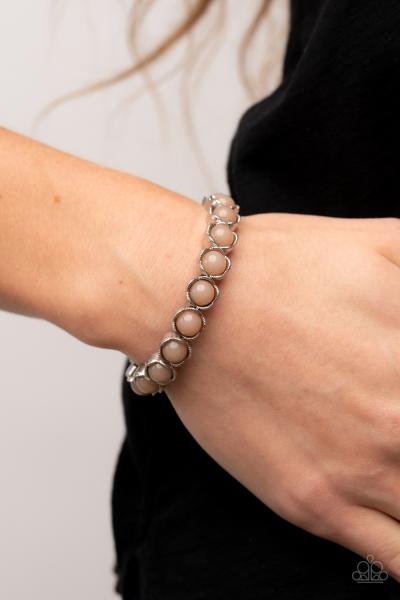Lets be Buds - Brown Bracelet 