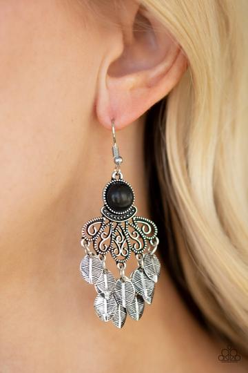 A Bit On The Wildside Black Earring