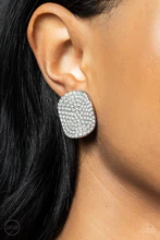 Lunch at the Louvre White Clip-On Earring