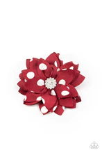 Silk Gardens Red Hair Clip