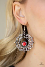 Wreathed In Whimsicality Red Earring