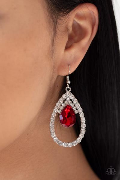 Trendsetting Twinkle - Red Earring